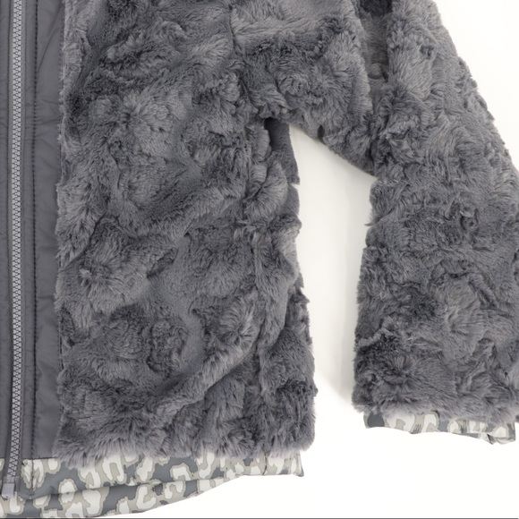 New The North Face Medium 10/12 Youth Girls Mossbud Swirl Jacket Grey - Picture 6 of 16